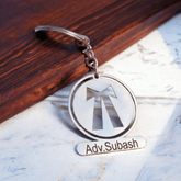 Customized stainless steel keychain for advocate |Custom made keychain for adovocates | Keychain for lawyer| Keychain for advocate - BBD GIFTS